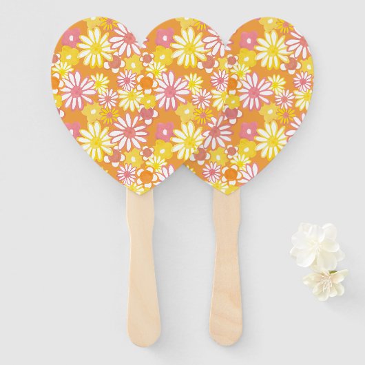 Sommer-Blume Handfans Fächer (Vorne und Hinten)