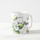Sommer-Blume Handgezeichnete Muster Keramik Neuhei Kaffeetasse (VorderseiteRechts)