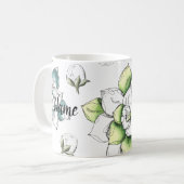 Sommer-Blume Handgezeichnete Muster Keramik Neuhei Kaffeetasse (Vorderseite Links)