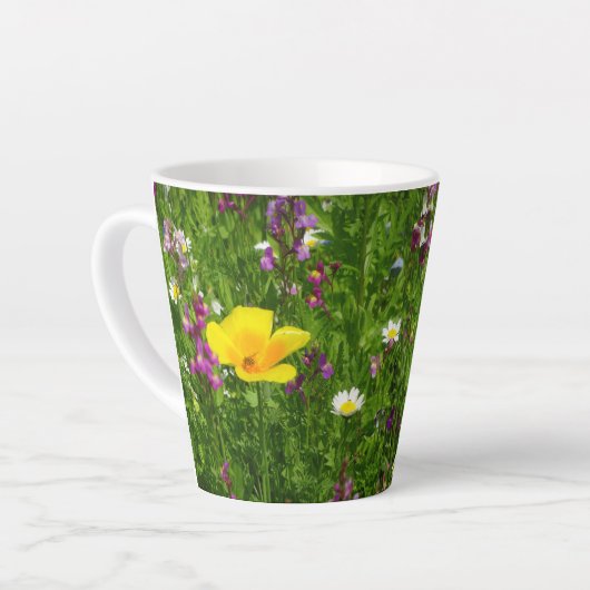 Sommer-Blume Latte Tasse (Linke Ecke)