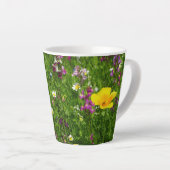 Sommer-Blume Latte Tasse (Rechte Ecke)