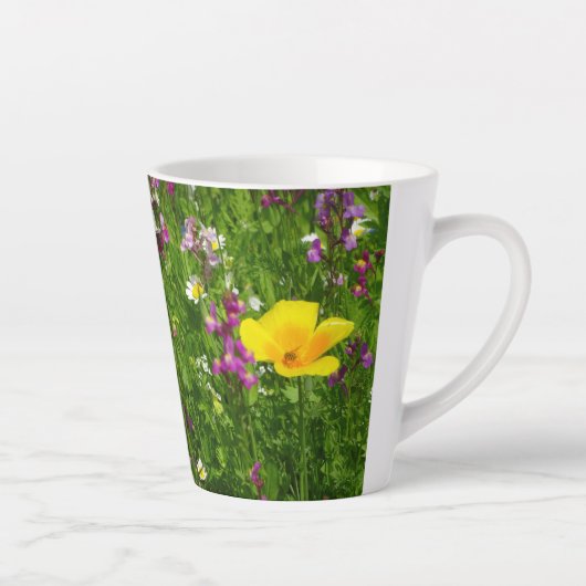 Sommer-Blume Latte Tasse (Rechts)