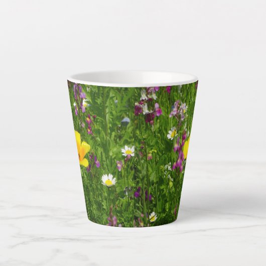 Sommer-Blume Latte Tasse (Vorderseite)