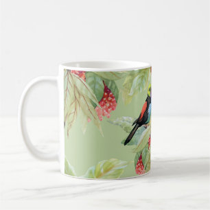 Sommer-Blume Vögel: tropisches Muster Kaffeetasse