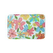 Sommer-Blumen Badematte (Vorderseite)