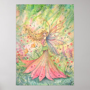 Sommer-Blumen-Feengemäldeposter Poster