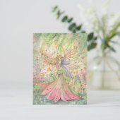 Sommer-Blumen-Feepostkarte Postkarte (Stehend Vorderseite)