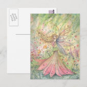 Sommer-Blumen-Feepostkarte Postkarte (Vorne/Hinten)