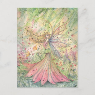 Sommer-Blumen-Feepostkarte Postkarte
