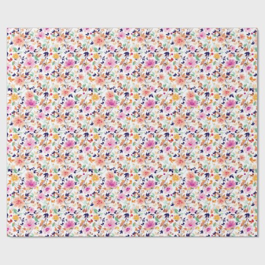 Sommer-Blumen Geschenkpapier (Flach)