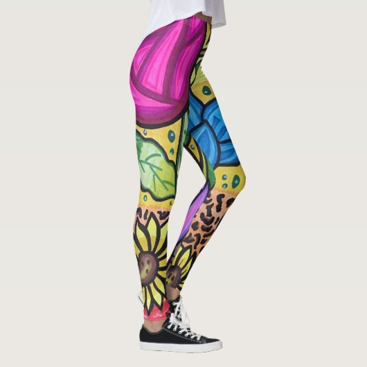 Sommer-Blumen Leggings (Rechts)
