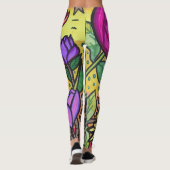 Sommer-Blumen Leggings (Rückseite)