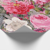 Sommer-Blumen-Rosen-Muster Geschenkpapier (Ecke)