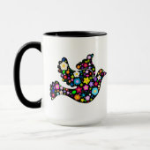 Sommer-Blumen-Taube Tasse (Links)