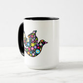 Sommer-Blumen-Taube Tasse (Vorderseite Links)