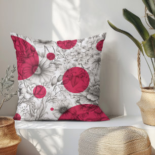 Sommer Blumendekoration Rosa Retro Peonies Kissen