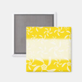 Sommer Blumendesign. Sonniges Gelb. Magnet (Vorderseite/Rückseite)