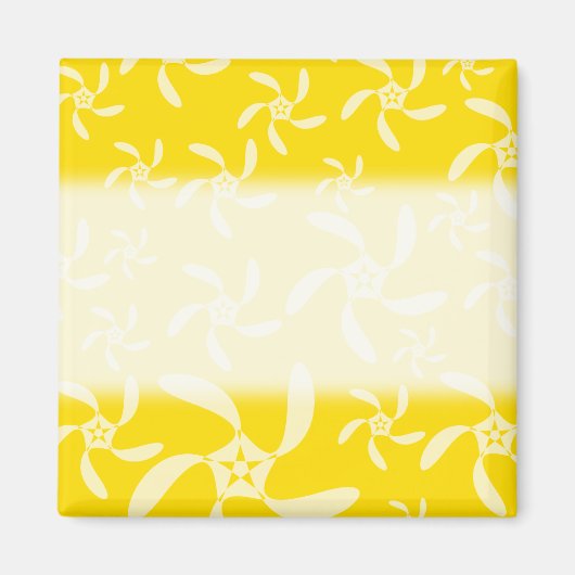 Sommer Blumendesign. Sonniges Gelb. Magnet (Vorne)