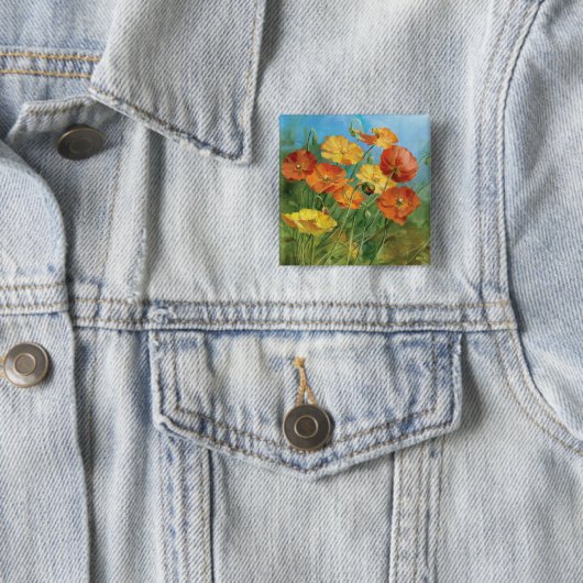 Sommer-Blumenfeld Button (Beispiel)