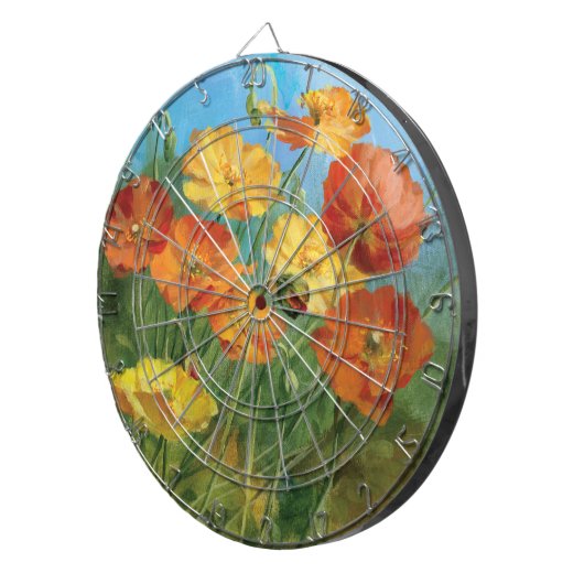 Sommer-Blumenfeld Dartscheibe (Vorderseite rechts)