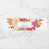 Sommer-Blumengarten Hochzeitsliebhaber Wasserflaschenetikett (Einzelnes Label)