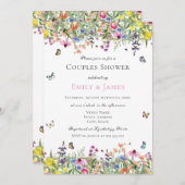 Sommer Blumenpaare Dusche Einladung (Vorne/Hinten)