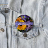 Sommer-Blumenstrauß • Hochzeits-Knopf Button (Beispiel)