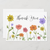 Sommer-Blumenuntergrund Dankeskarte (Vorne/Hinten)