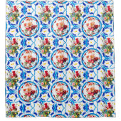 Sommer, boho, bohemisch, floral, mediterran duschvorhang (Vorderseite)