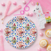 Sommer, boho, bohemisch, floral, mediterran pappteller (Party)