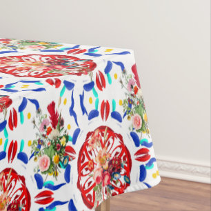 Sommer, boho, bohemisch, floral, mediterran tischdecke
