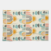 Sommer boho-scandi minimalist Muster Geschirrtuch (Horizontal)