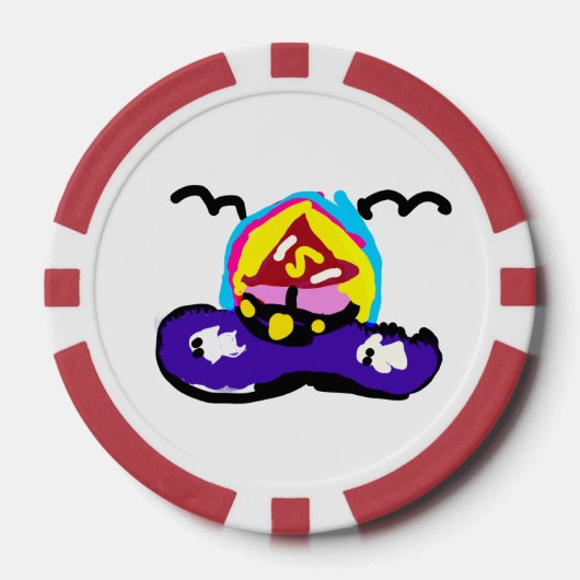 Sommer Bootfahrt Pokerchips (Vorderseite)