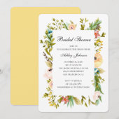 Sommer Brautdusche Einladung. Gartenanlagen Blume Einladung (Vorne/Hinten)