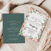 Sommer-Brise Blumenfront & Back Wedding Einladung