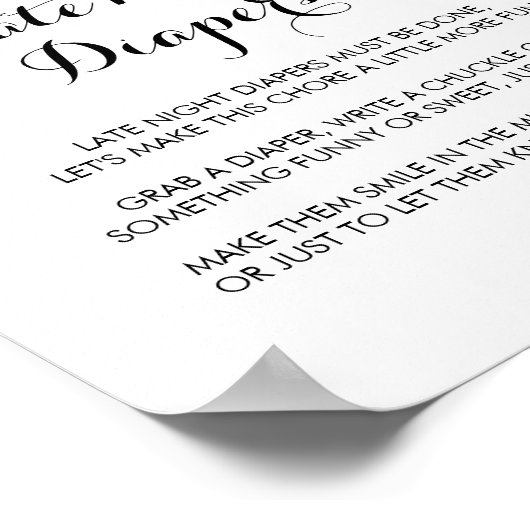 Sommer Brise Blüte Späte Nacht Windeln Unterschrei Poster (Ecke)