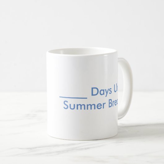 Sommer-Bruch-Count-down-Tasse Kaffeetasse (VorderseiteRechts)
