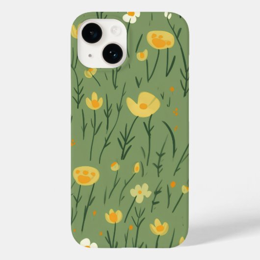 Sommer-Buttercups auf Grün Case-Mate iPhone Hülle (Rückseite)