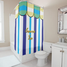 Sommer-Cabana Blau Weiß Gelbe Streifen