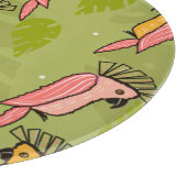 Sommer-Cockatoo Vögel Monstera Grüne Schneidebrett (Ecke)