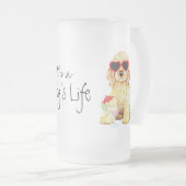 Sommer Cocker spaniel Mattglas Bierglas (VorderseiteRechts)
