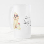 Sommer Cocker spaniel Mattglas Bierglas (Vorderseite Links)