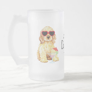 Sommer Cocker spaniel Mattglas Bierglas