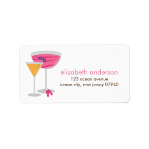 Sommer-Cocktail-Adressen-Etiketten Adressaufkleber