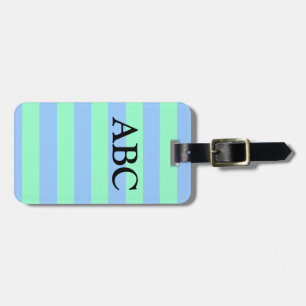 Sommer Cool (klassische blaue und grüne Streifen) Gepäckanhänger