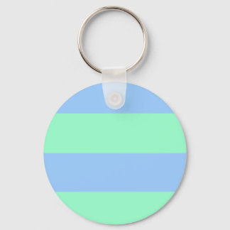 Sommer Cool (klassische blaue und grüne Streifen) Schlüsselanhänger