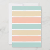 Sommer Cool | Tropical Beach Ice Cream Baby Dusche Einladung (Rückseite)