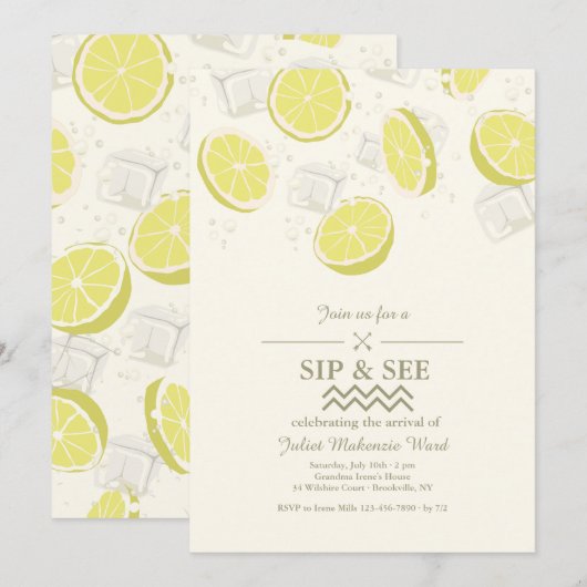 Sommer Cooler Einladung (Vorne/Hinten)