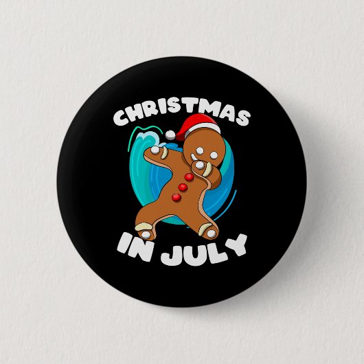 Sommer Dabbing Lebkuchenmann Weihnachten Junge Chr Button (Vorderseite)