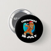 Sommer Dabbing Lebkuchenmann Weihnachten Junge Chr Button (Vorne & Hinten)